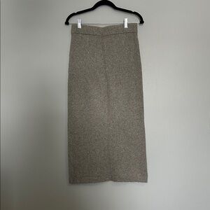 H&M Grey Knit Midi Skirt